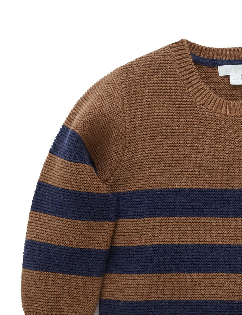 Purebaby Cosy Jumper - Maple Stripe