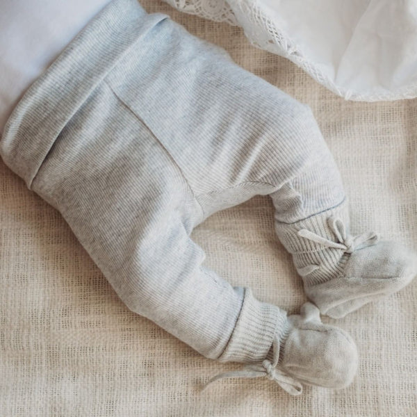 Purebaby Everyday Leggings - Pale Grey Melange