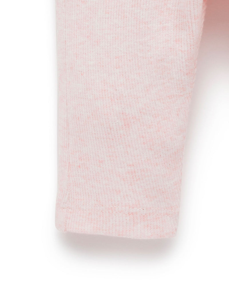 Purebaby Everyday Ruffle Leggings - Soft Pink Melange