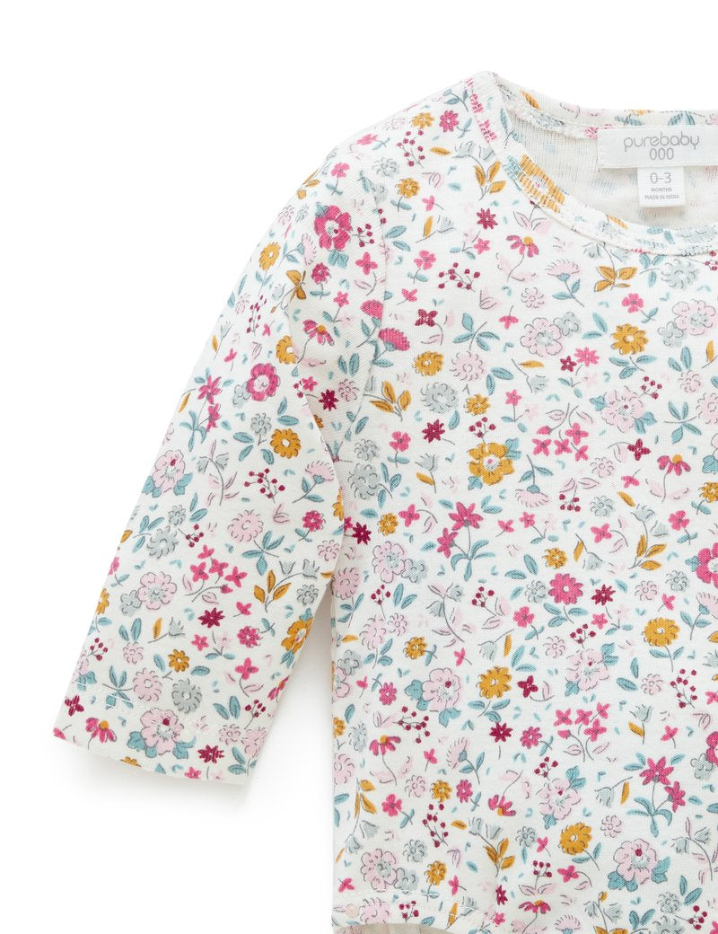 Purebaby Floral Bodysuit