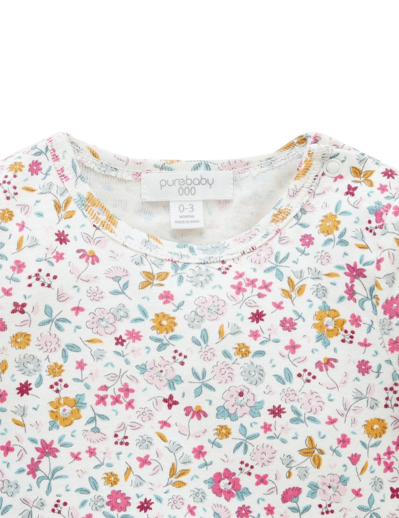 Purebaby Floral Bodysuit