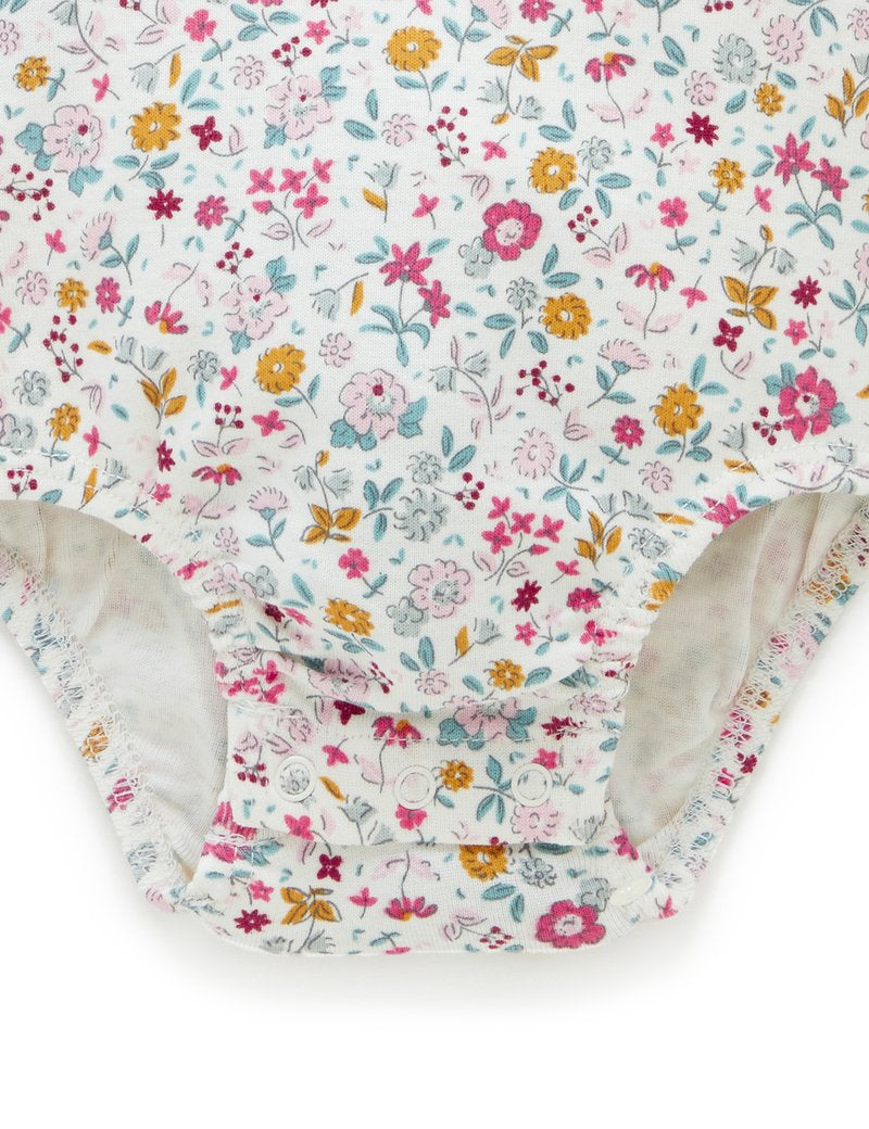 Purebaby Floral Bodysuit