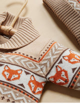 Purebaby Fox Cardigan - Fox Jacquard