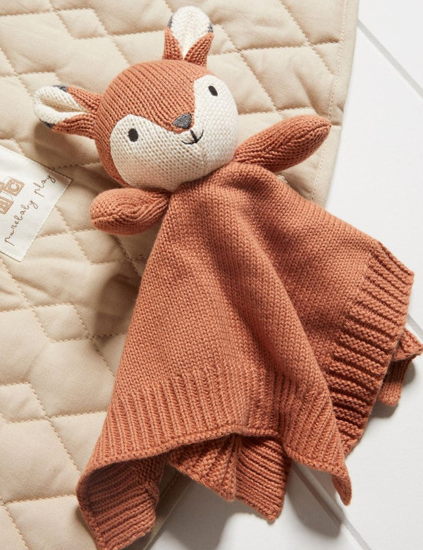 Purebaby Knitted Fox Comforter - Maple