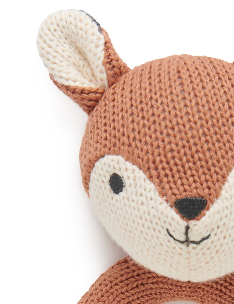 Purebaby Knitted Fox Rattle