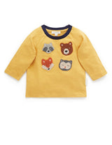 Purebaby Furry Friends L/Slv Tee - Golden