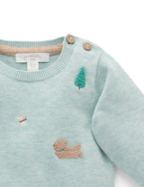 Purebaby Garden Jumper - Fern Melange