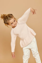 Knitted Pullover W. Frill - Soft pink