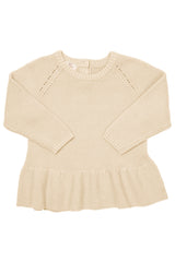 Knitted Pullover W.Frill - Cream