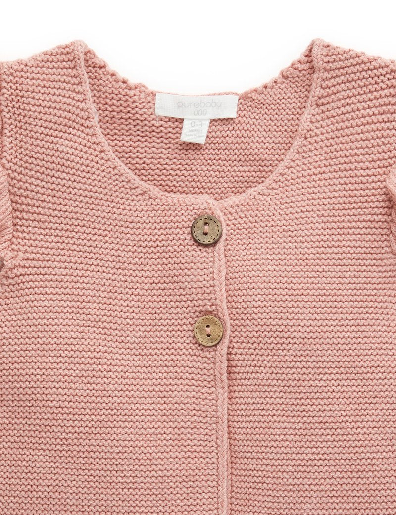 Purebaby Knitted Vest - Crab Apple Melange