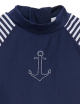 Purebaby L/S Sunsuit - French Navy