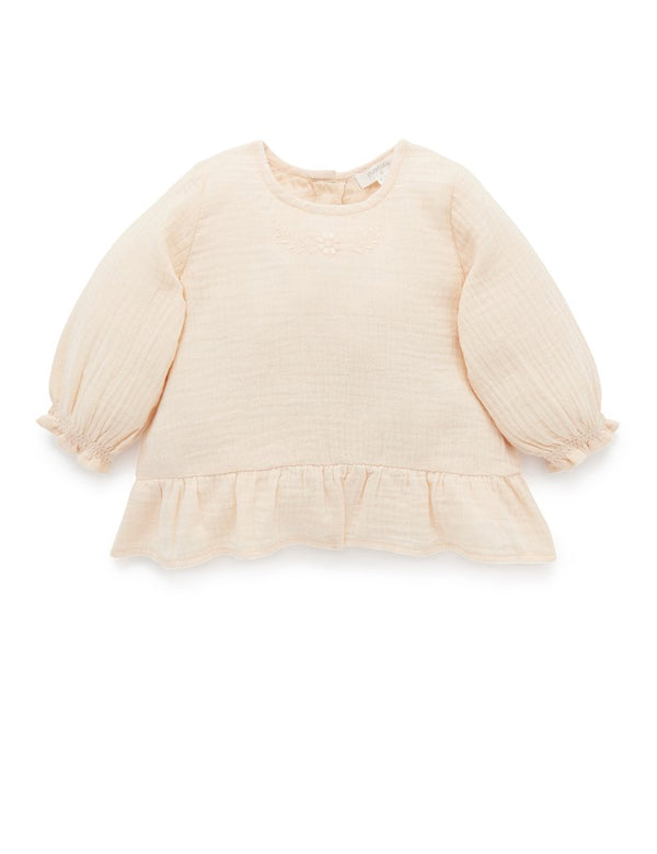 Purebaby Muslin Layering Top - Natural