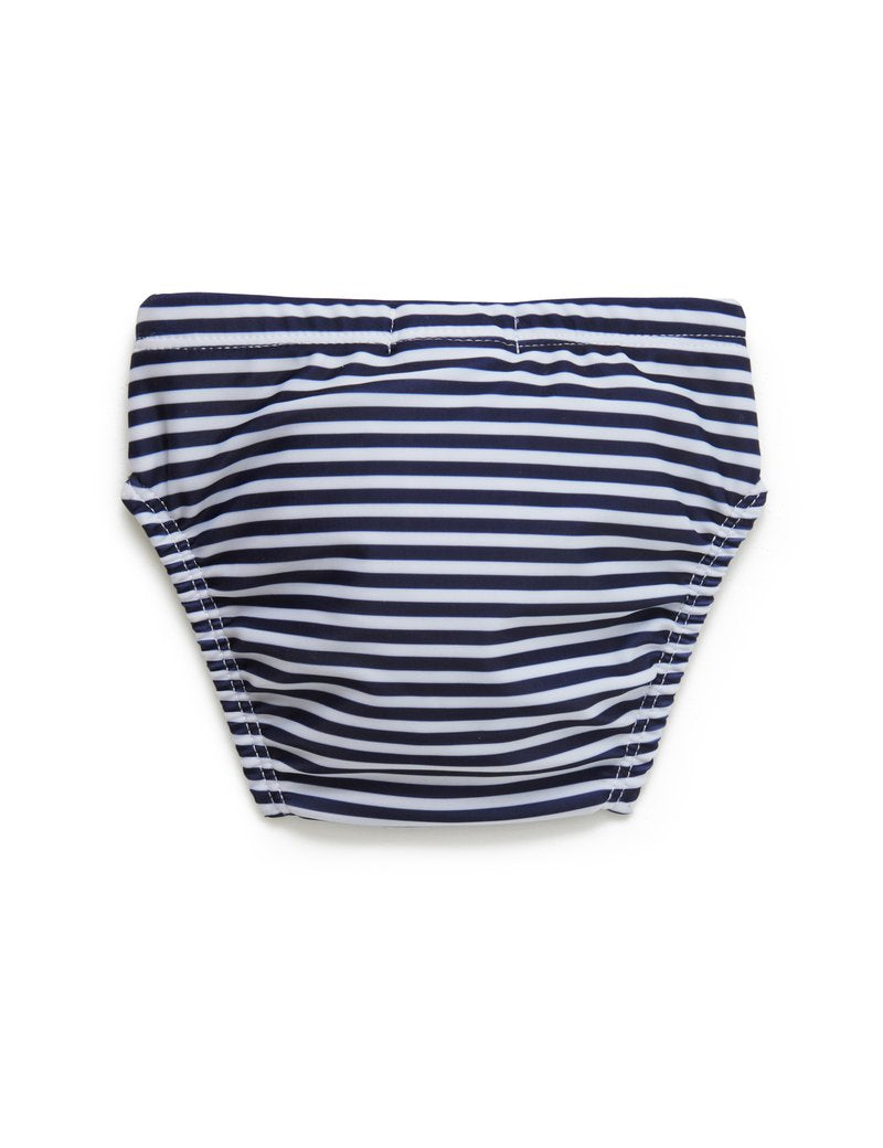 Purebaby Nappy Pant - French Stripe Print