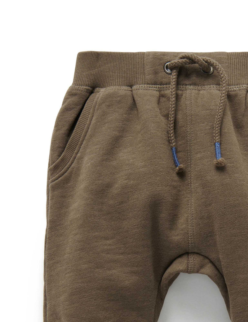 Slouchy Track Pants - Chocolate