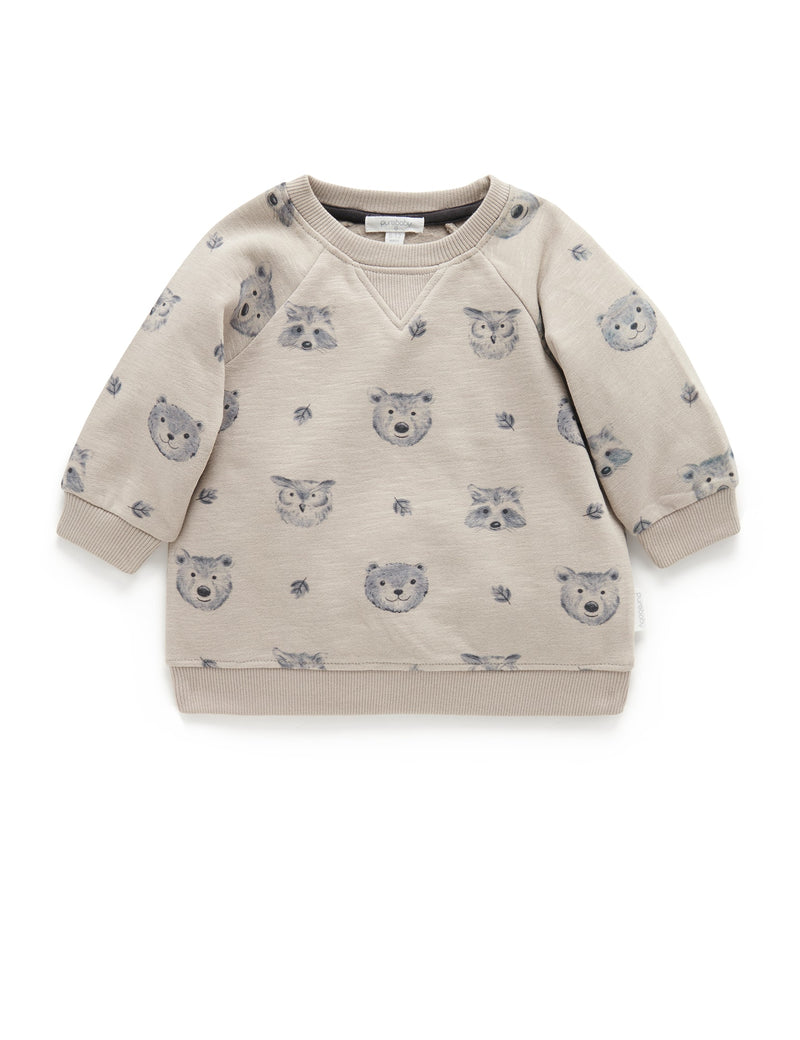 Henley Windcheater - Forest print