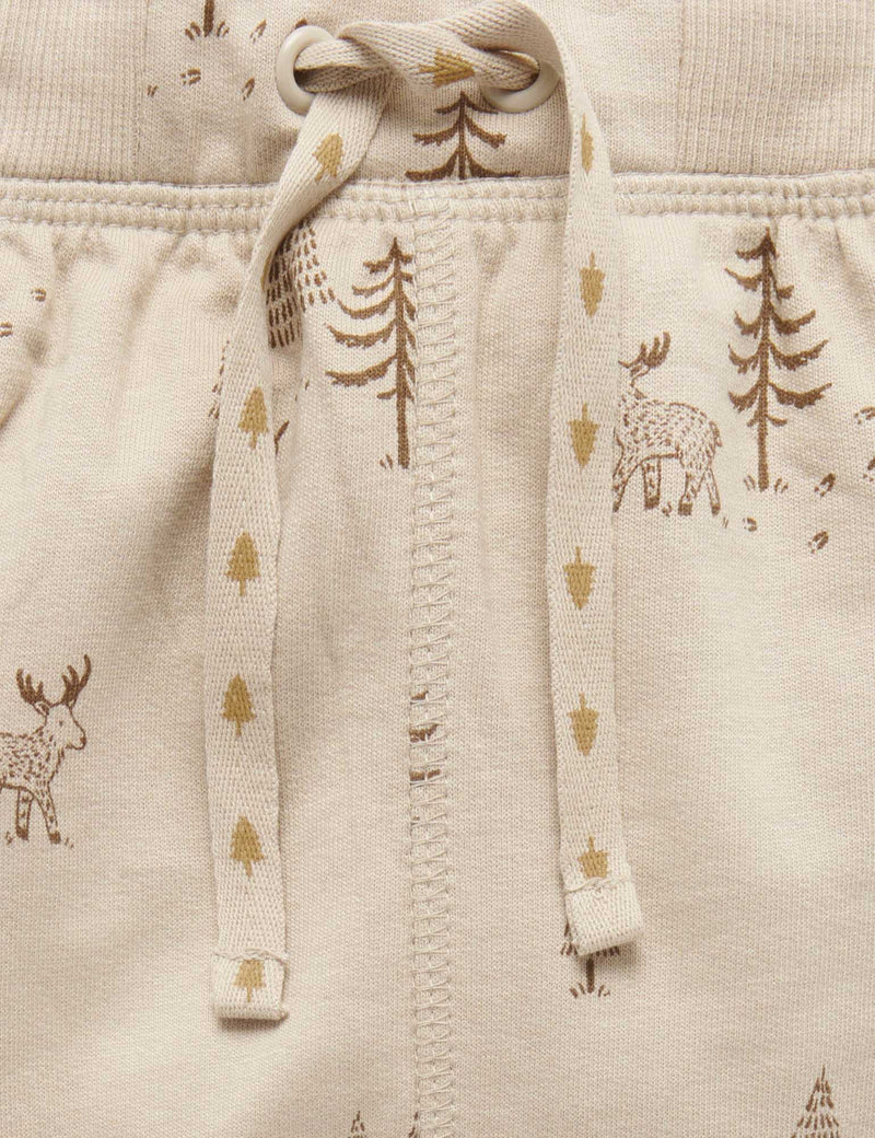 Light Slouchy Pants - Wandering Moose print