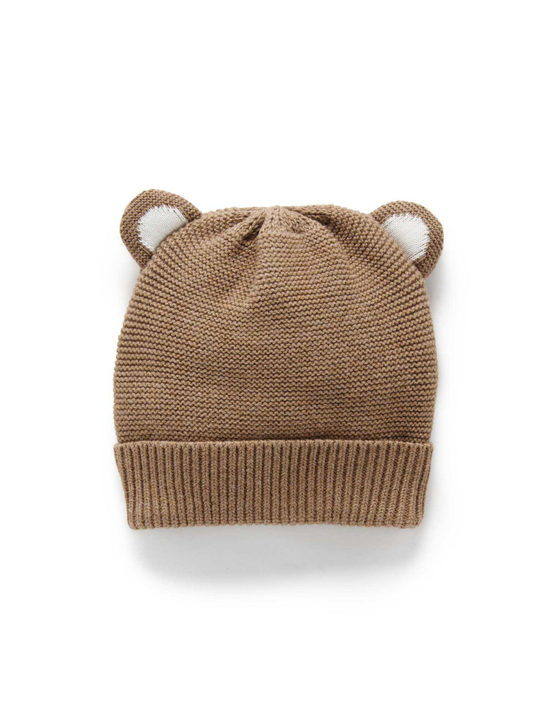 Bear Beanie - Acorn Melange