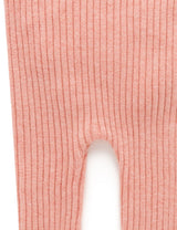 Rib Knit Leggings - Nectarine Melange