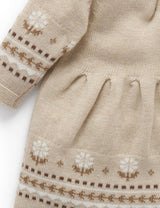 Bunny Knitted Dress - Biscuit Melange