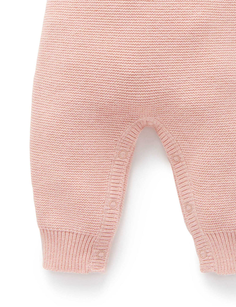 Knitted Overalls - Blush Melange