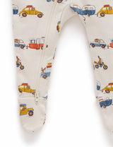 Printet Zip  Growsuit - Road Trip Print