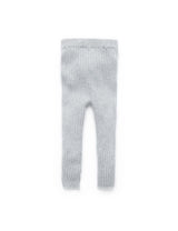 Rib Knit Leggings - Grey Melange