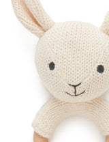 PureBaby Knitted Rabbit Rattle-Cloud