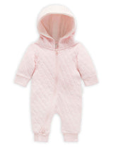 Purebaby Quilted Growsuit - Soft Pink Melange