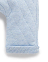 Purebaby Quilted Pant - Soft Blue Melange