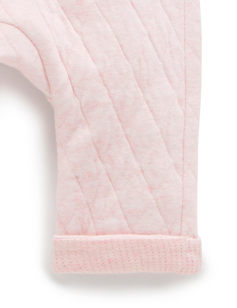 Purebaby Quilted Pant - Soft Pink Melange