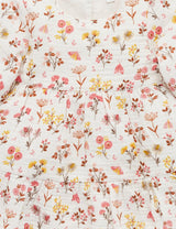 Purebaby Ruffle Dress - Winter Flower Print