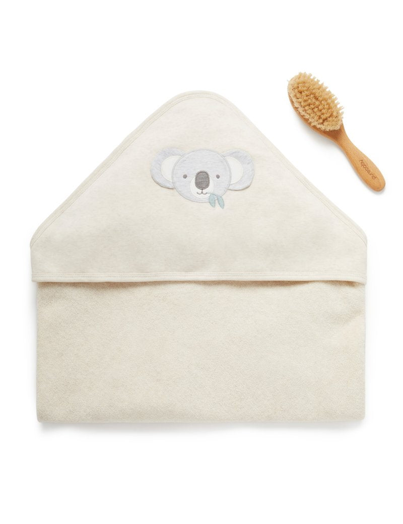 Purebaby Towel Hamper - Badesæt med håndklæde og børste