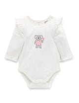 Purebaby Koala Bodysuit - Vanilla