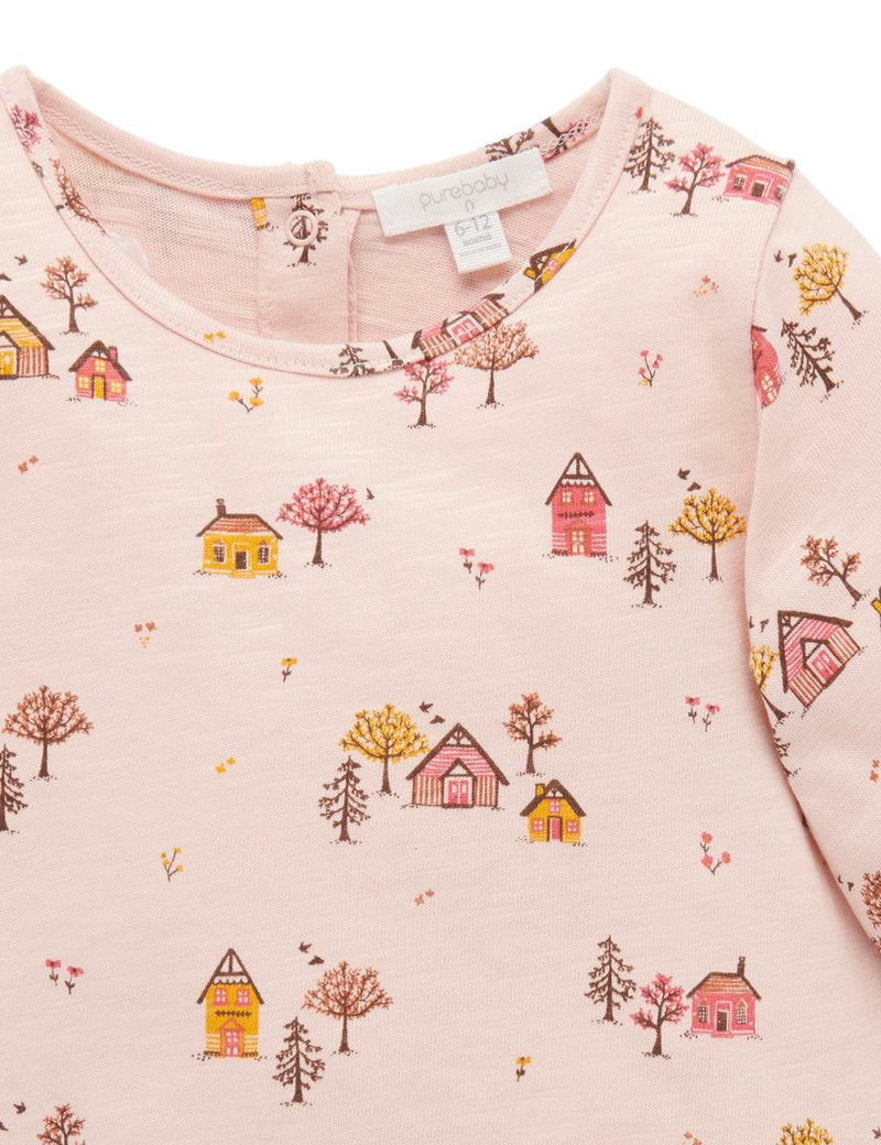 Purebaby Village Top - Cabin Print