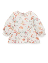 Purebaby Village Top - Resting Fox Print