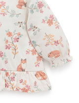 Purebaby Village Top - Resting Fox Print