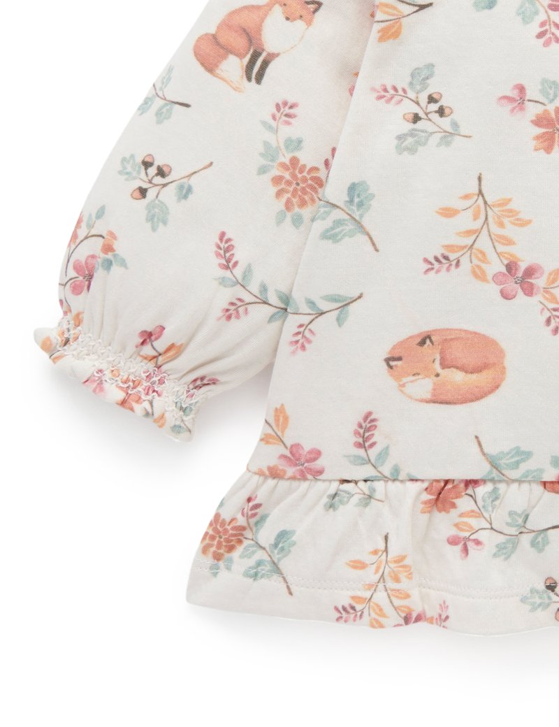 Purebaby Village Top - Resting Fox Print