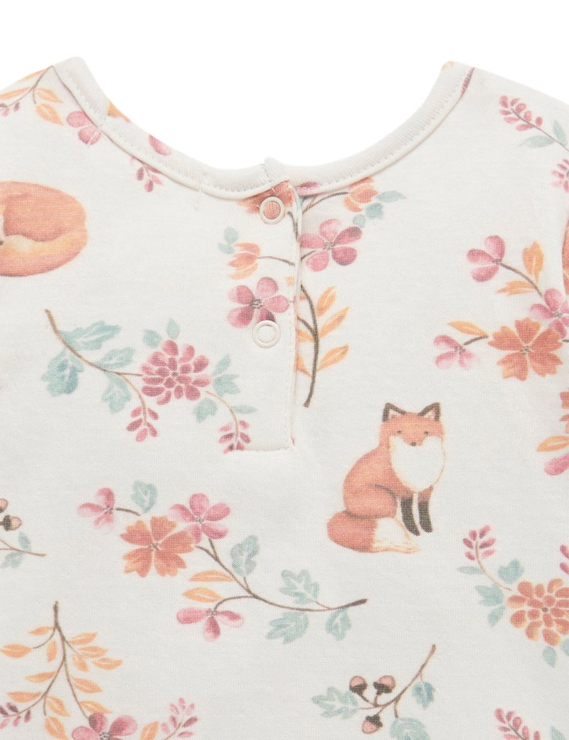 Purebaby Village Top - Resting Fox Print