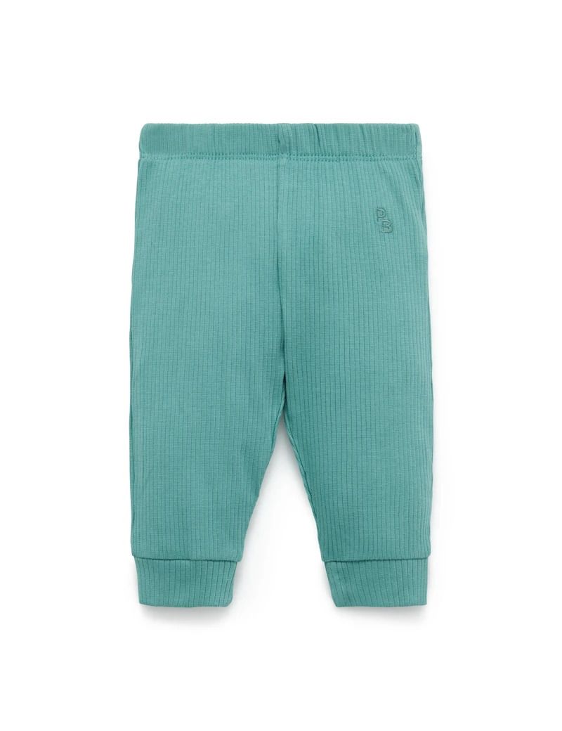 Purebaby Rib Leggings - Moss Green