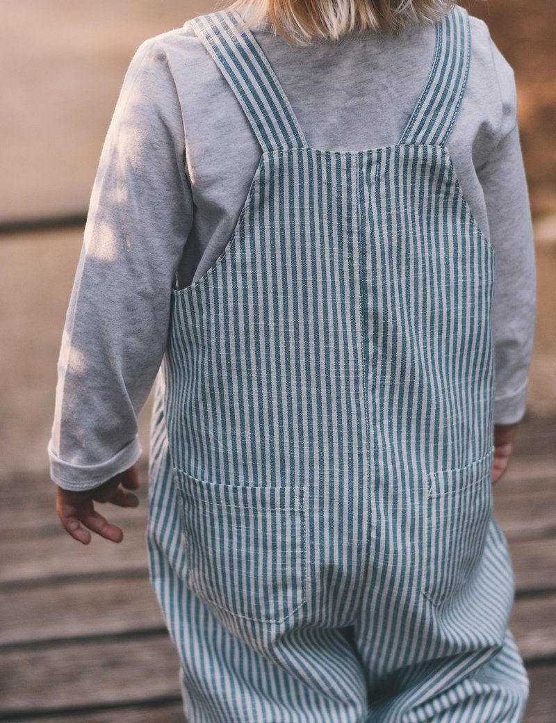 Purebaby Woodland Overall - Lake Stripe